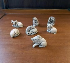 Lot de 7 figurines anciennes Jacquet – zodiaque chinois – objets publicitaires