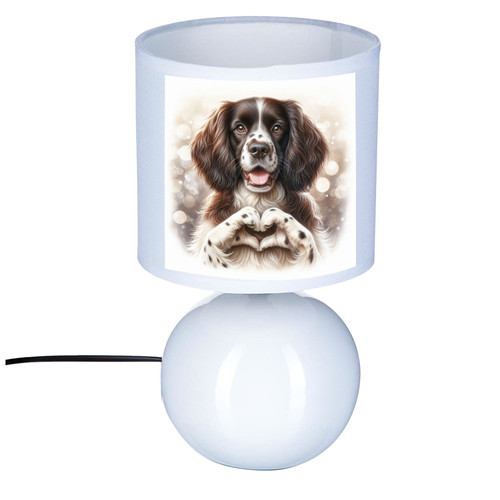 Lampe chevet blanc chien - lampe,
