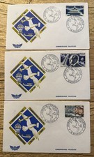 21-10 1967 3 Enveloppes 1er Jour d’émission FISA Journée Aérophilathélie Bourges