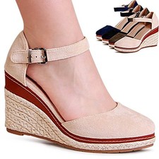 Chaussures Femmes Sandales À Talons Compensés Riemchen Pumps Sandalettes ♥♥♥