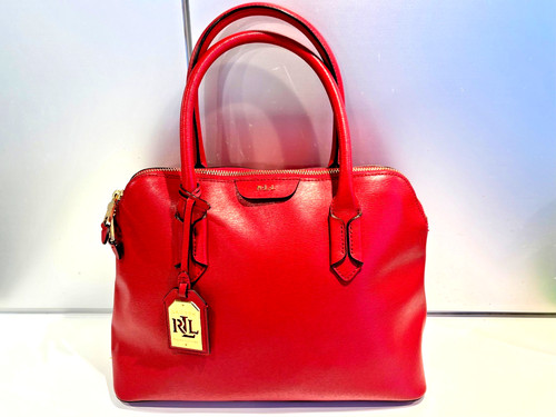 Sac cuir rouge lauren - sac, ralph