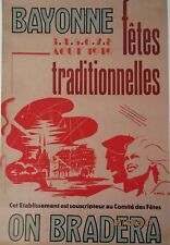 Affiche des fêtes de BAYONNE -1949 