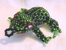 Jolie Grenouille Reinette Décorative En Perles Pour Pendentif Broche Porte-clés