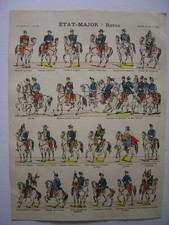 Image d'épinal numéro 160 ETAT MAJOR Maréchal MAC-MAHON Généraux Hussards Spahis