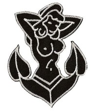 Ecusson patche Ancre Tattoo patch marine marin DIY brodé thermocollant