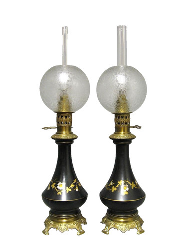 Paire lampes pétrole - de, à
