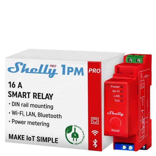 Shelly pro 1pm wlan bluetooth - 1pm,