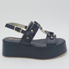 Chaussures Femme Prati Verdi Taille 39 Sandales NOIR CUIR 28DA