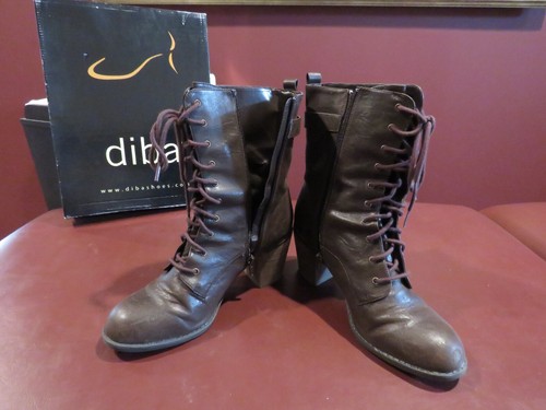 Diba dark brown - lace, up