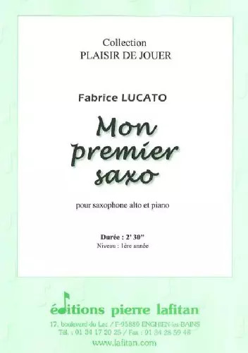 Mon premier saxo - alto, et