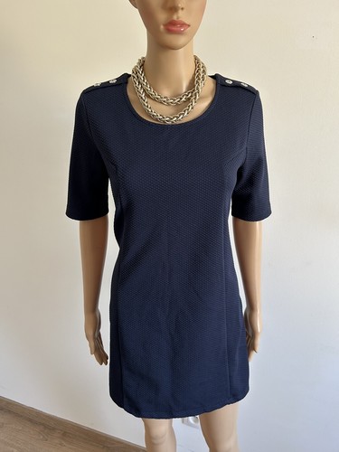 Robe bleue marine manches - à,