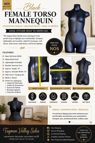 Nos black female torso - black,