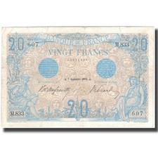 France, 20 Francs, Bleu