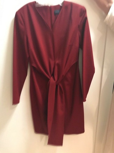 Vintage burgundy wool tie - burgundy,