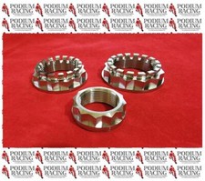 Ducati Monster S4R SR4R Titane Argenté Roue Axe Écrou 3 Pcs Set 12 Point Bi-Hex