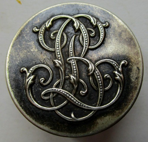 Bouton plat métal - plat, argenté