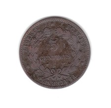 5 centimes Cérès 1879 A - ancre barrée