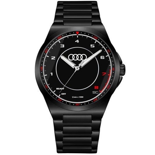 Montre noire acier avec - noire, en