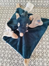 Doudou plat loup bleu Little