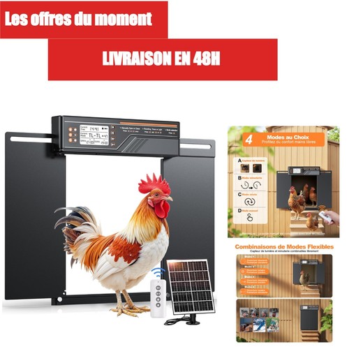 Porte poulailler automatique - poulailler,