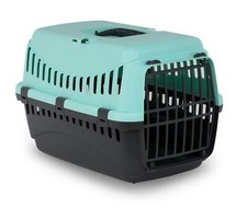 Panier Transport Gipsy 50 Porte Plastique pour Chat Bleu Turquoise 7 kg