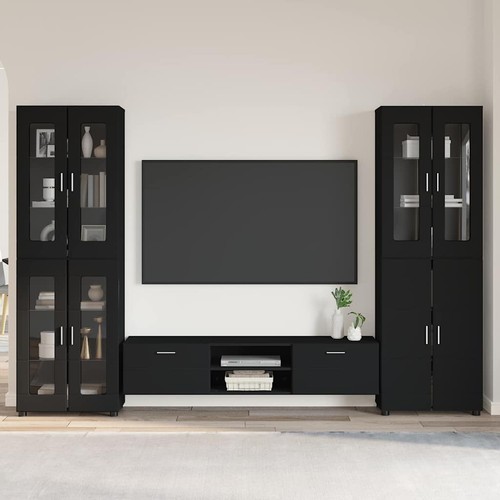 Cabinet bois avec étagère - en,