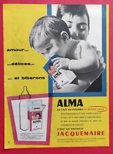Publicité de presse JACQUEMAIRE LAIT en poudre ALMA  1959