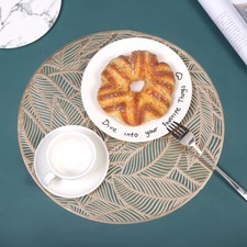 4X Rond Feuille PVC Napperon Tasse dessous de Verre Plaque Patin Table Mat Pièce