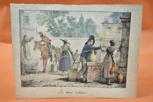 Lithographie xixème les - xixème,