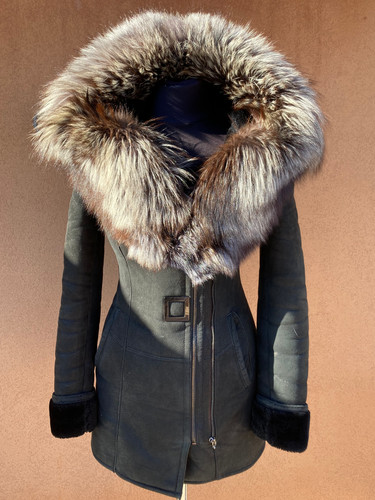 Manteau hiver cuir nubuck s - cuir,