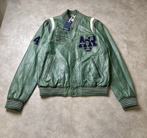 Teddy varsity jacket cuir - en,