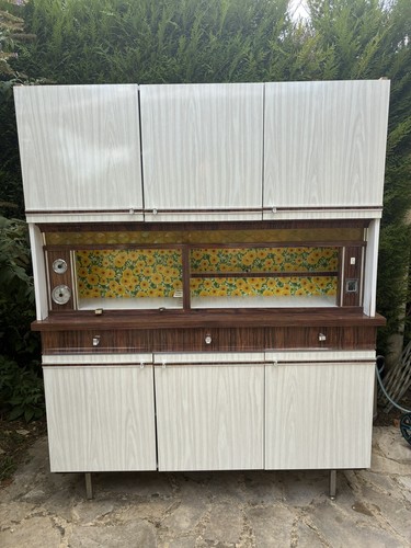 Buffet vintage formica bleu - en,