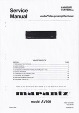 Manuel De Service Pour Marantz