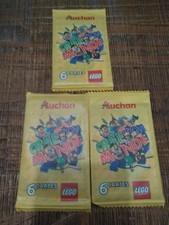 Lot de 3 pochettes cartes Lego Auchan neuve neuf