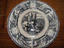 Très rare Assiette en Faïence de Vieillard Bordeaux Expédition de Tunisie N°6