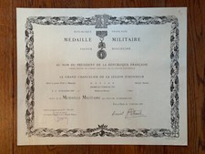 FRANCE DIPLOME BREVET DE LA
