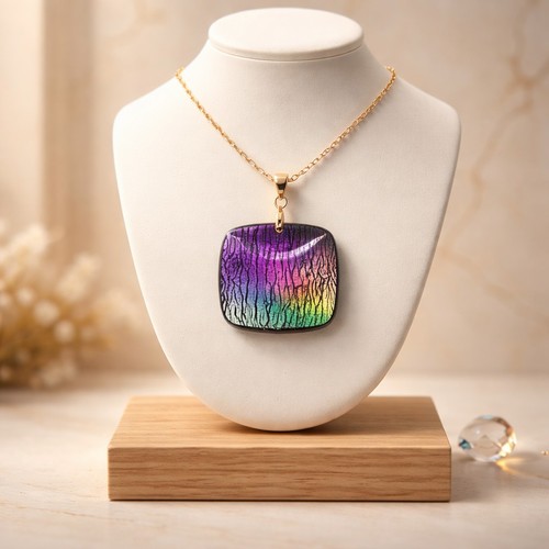 Pendentif coloré fait - coloré, main