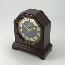 Pendule Jaeger LeCoultre Bureau 8 Jours Suisse / Art Deco Bakélite Clock