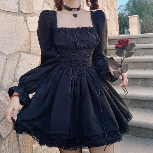 Femme mini robe gothique - femme,