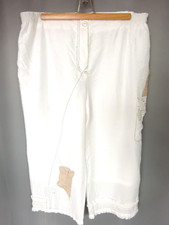 Pantacourt femme toile effet