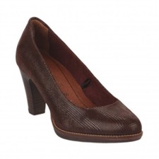 Escarpin cuir marron 39 talon bottier femme élégant confortable TAMARIS