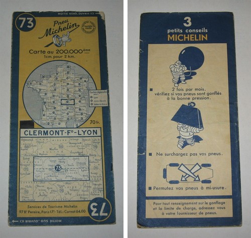 Carte michelin 73 clermont - carte,