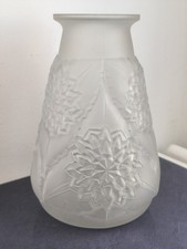 Muller Frères - Grand Vase Art Déco A Décor Tournant De Fleurs Stylisées 