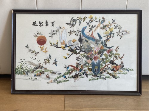 Tableau broderie soie - broderie, de