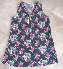 Débardeur tunique à passants femme noir avec fleurs taille 40 marque Miss Sara
