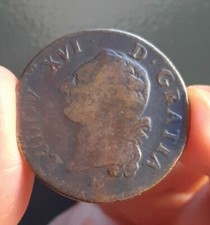 E07404 sol 1791 A Paris léopard Louis XVI pièce de monnaie royale