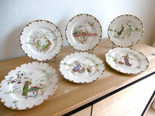 Six assiettes dessert - six, faience