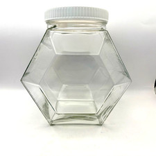 Bonbonnière - bocal à bonbons hexagonal - vintage