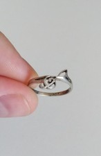 Bague clé de sol en argent massif