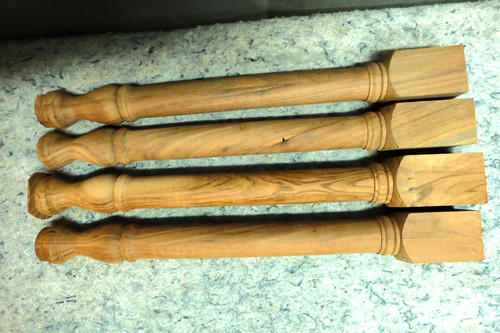 Aged walnut table legs 5 - table,